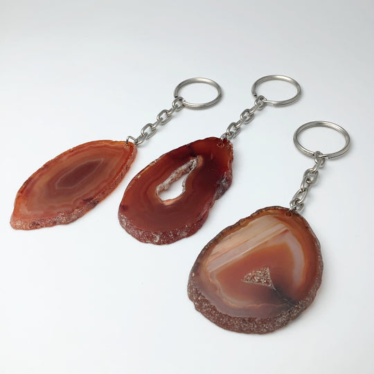 Agate Slice Keychain - Rocks and Gems Canada