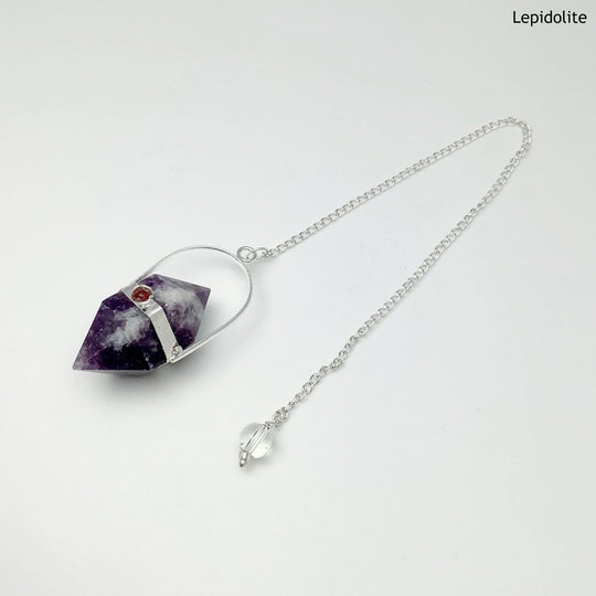 Double Terminated Gemstone Pendulum with Pink Tourmaline - Rocks and Gems Canada