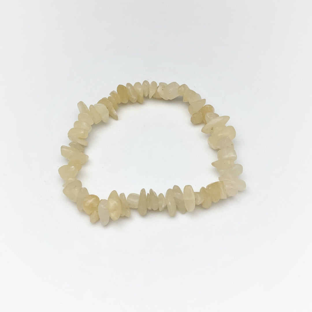 Aragonite Chip Beaded Bracelet - Rocks and Gems Canada
