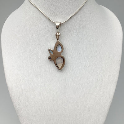 Rainbow Moonstone, Blue Topaz and Iolite Pendant