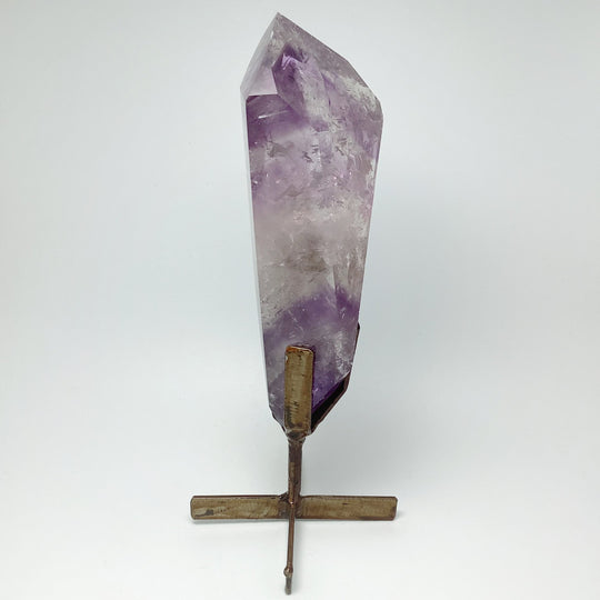 Polished Amethyst Scepter with Display Stand - Rocks and Gems Canada