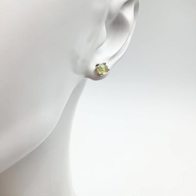 Fire Opal Stud Earrings