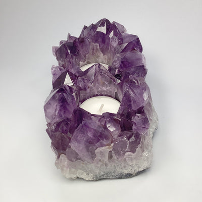 Amethyst Druze Candle Holder