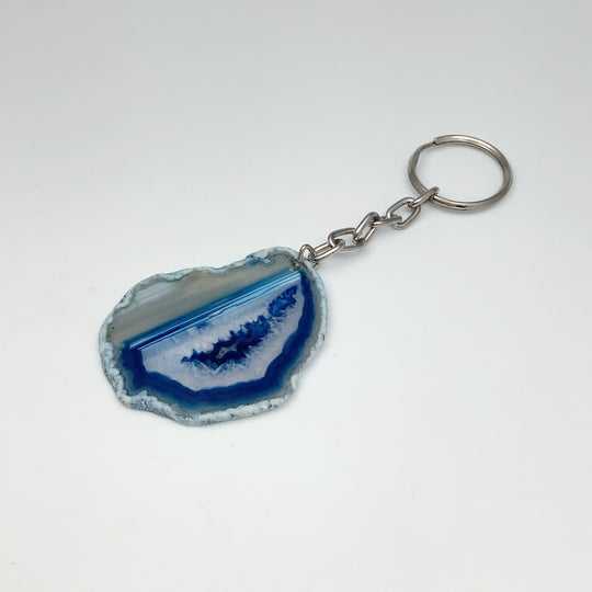 Agate Slice Keychain - Rocks and Gems Canada