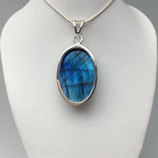 Labradorite Carved Flower Pendant - Rocks and Gems Canada