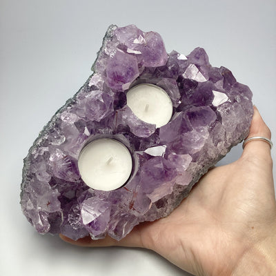 Amethyst Druze Candle Holder