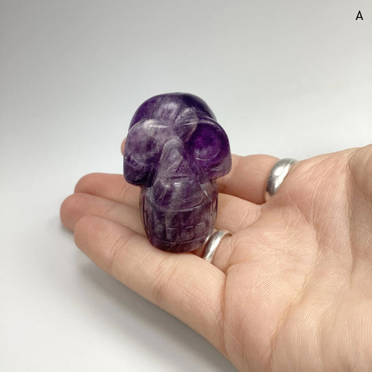 Carved Chevron Amethyst Skull - Rocks and Gems Canada