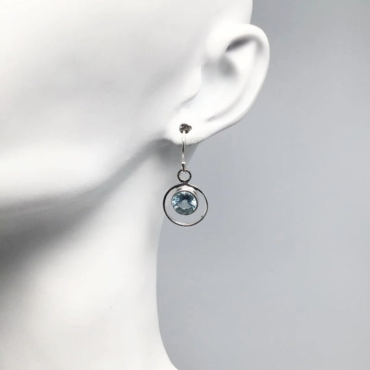 Blue Topaz Dangle Earrings - Rocks and Gems Canada