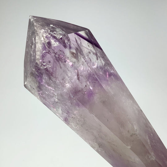 Polished Amethyst Scepter with Display Stand - Rocks and Gems Canada