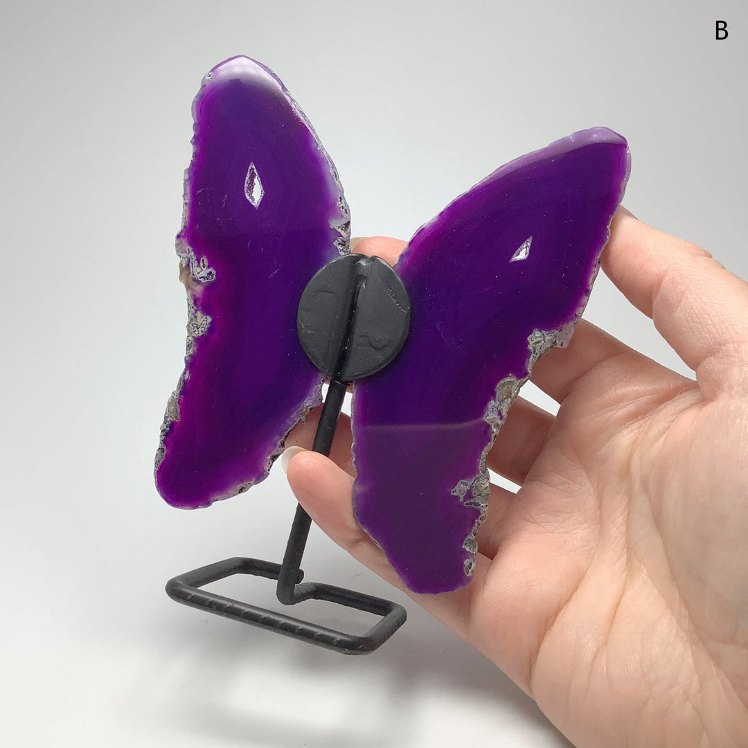 Agate Butterfly on Stand - Rocks and Gems Canada