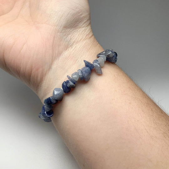 Blue Aventurine Chip Beaded Bracelet - Rocks and Gems Canada