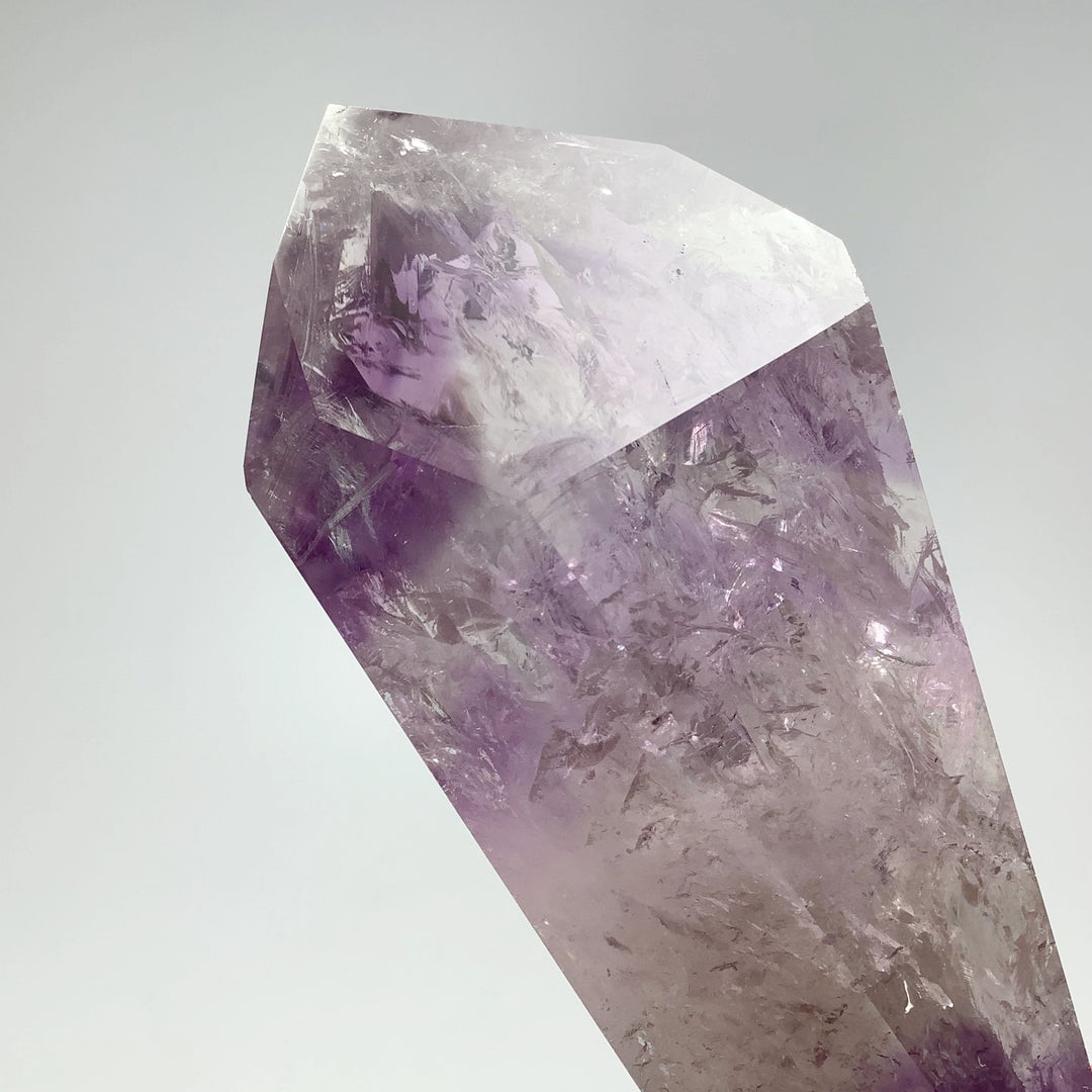 Polished Amethyst Scepter with Display Stand - Rocks and Gems Canada