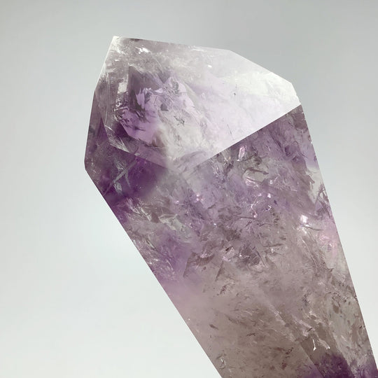 Polished Amethyst Scepter with Display Stand - Rocks and Gems Canada