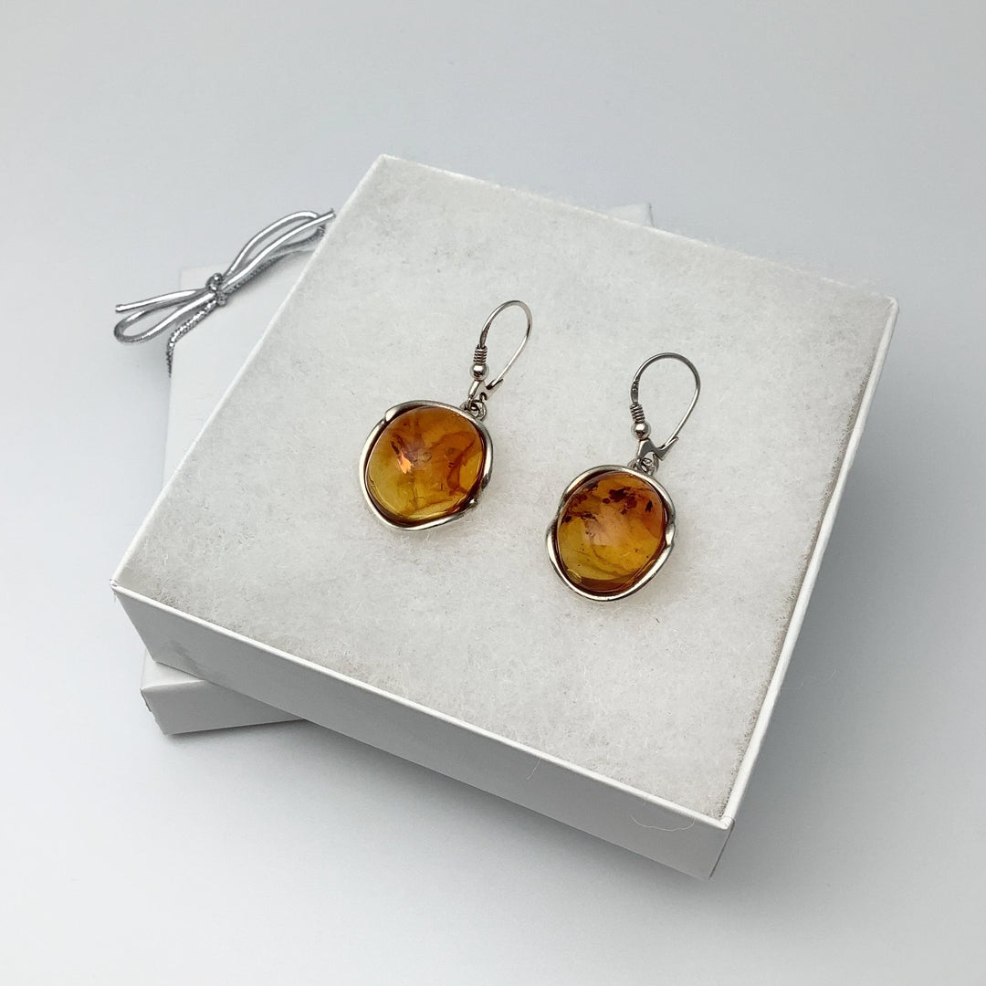 Ombre Amber Dangle Earrings - Rocks and Gems Canada