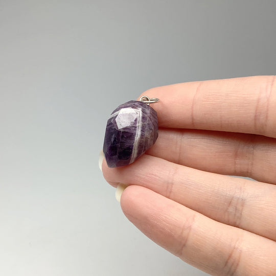 Amethyst Faceted Teardrop Pendant - Rocks and Gems Canada
