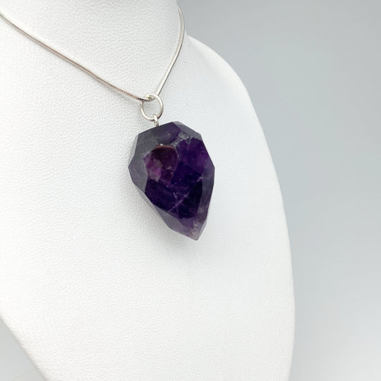 Amethyst Faceted Teardrop Pendant - Rocks and Gems Canada