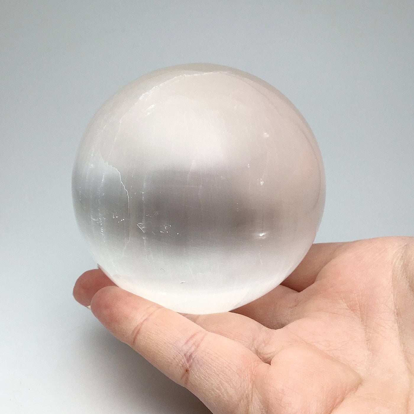 Selenite Sphere with Cut Base