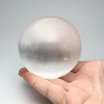 Selenite Sphere with Cut Base