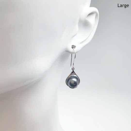 Tahitian Pearl Dangle Earrings - Rocks and Gems Canada