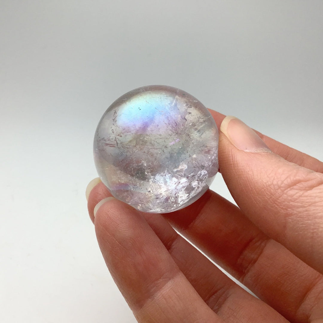 Opalescent Aura Quartz Sphere - Rocks and Gems Canada