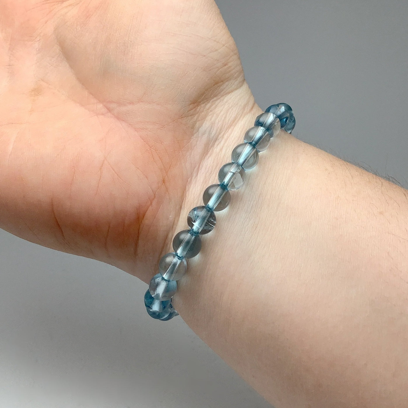 Blue Topaz Beaded Bracelet - High Quality
