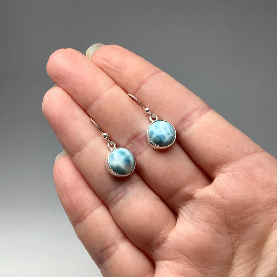 Larimar Dangle Earrings - Rocks and Gems Canada