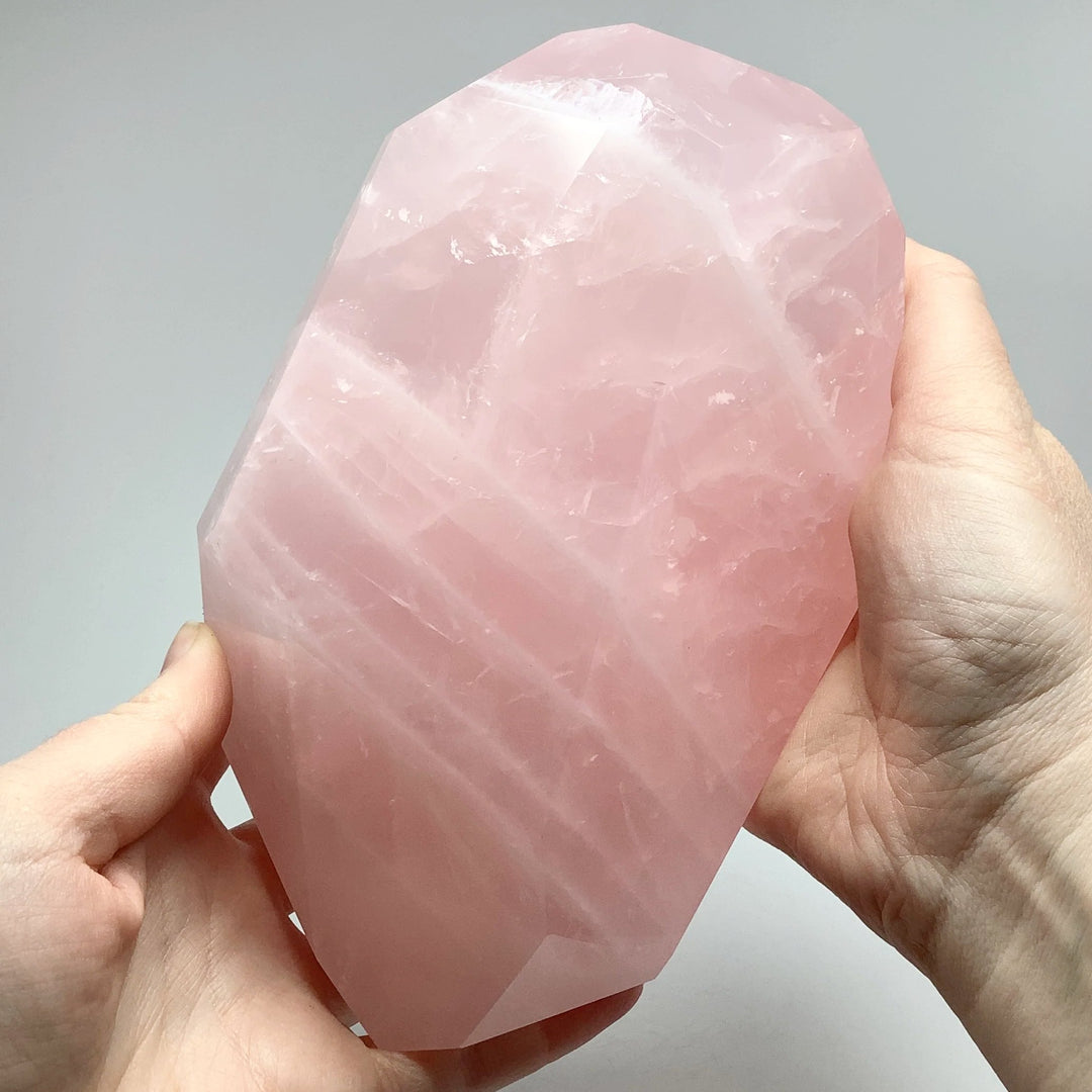 Rose Quartz with Display Stand - Rocks and Gems Canada