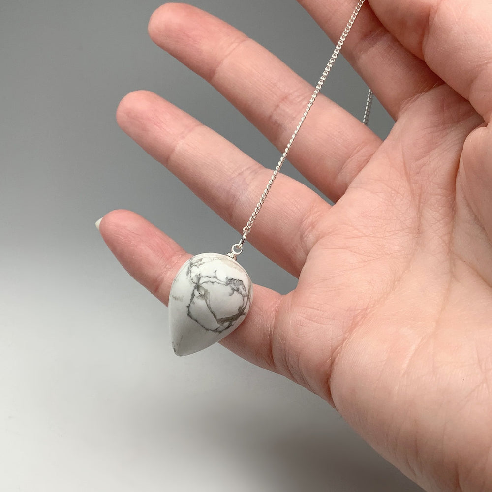 Howlite Teardrop Pendulum - Rocks and Gems Canada