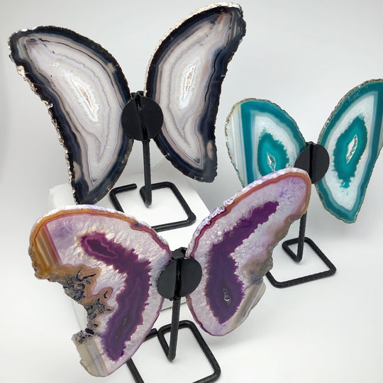 Agate Butterfly on Stand - Rocks and Gems Canada