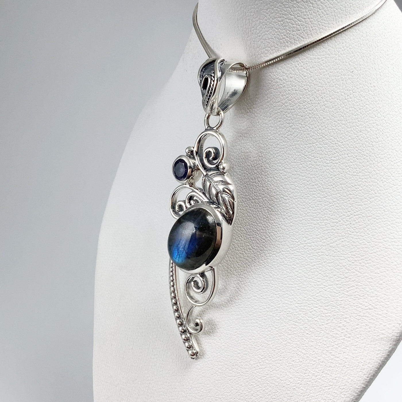 Labradorite and Iolite Pendant