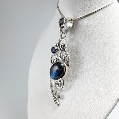 Labradorite and Iolite Pendant