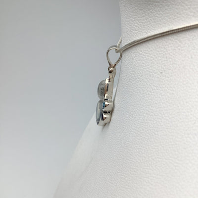 Rainbow Moonstone, Blue Topaz and Iolite Pendant