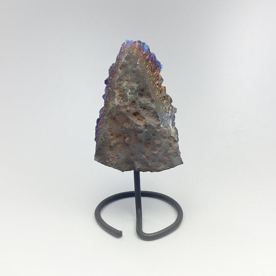 Blue Rainbow Amethyst Druze Cluster On Stand - Rocks and Gems Canada
