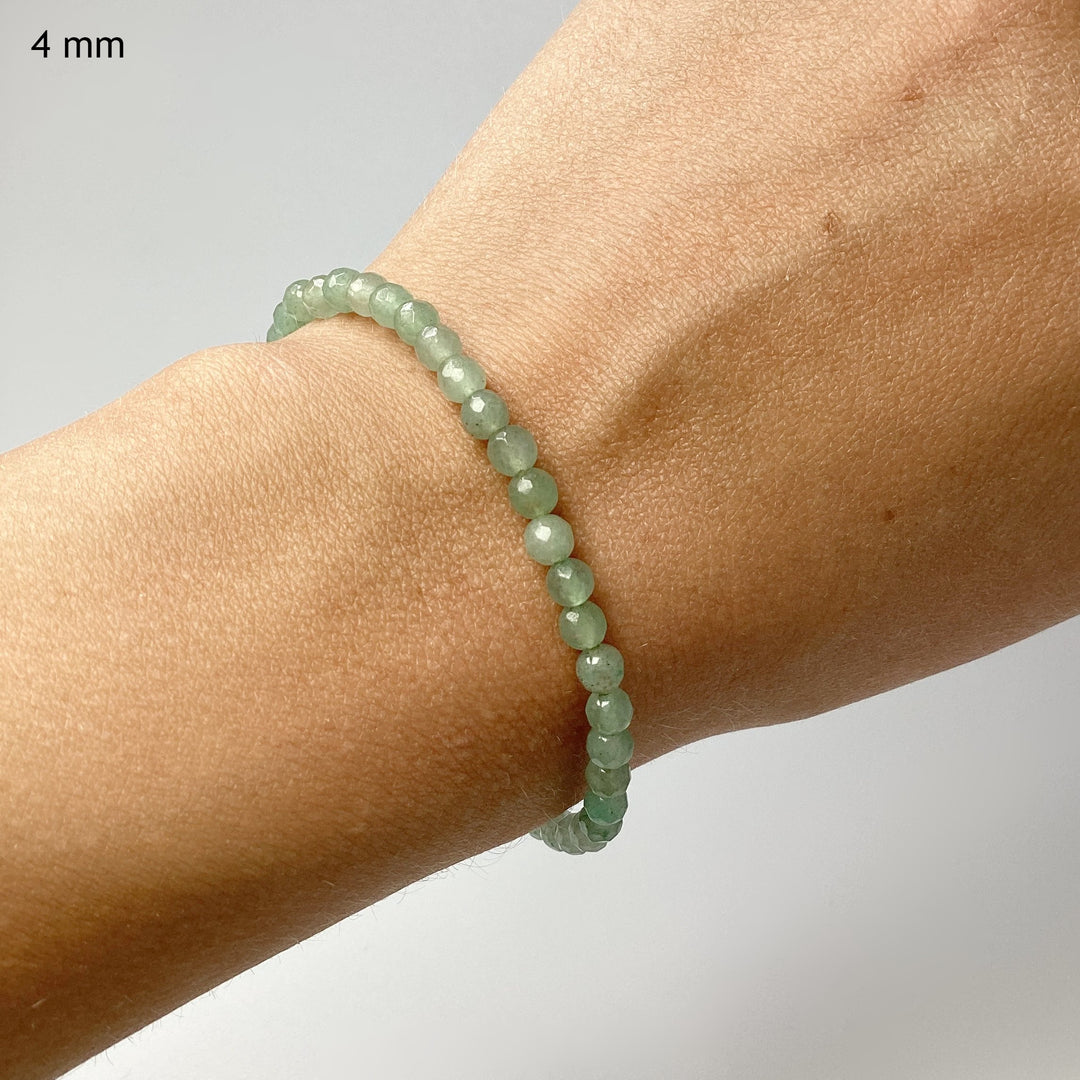 Green Aventurine Faceted Beaded Bracelet - Rocks and Gems Canada