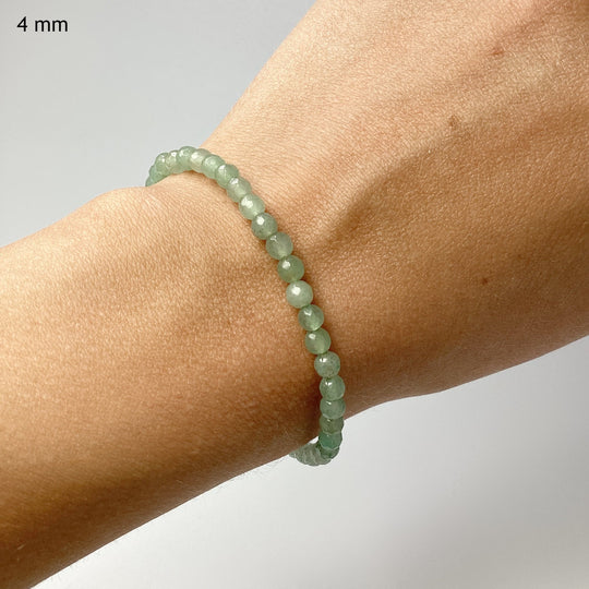 Green Aventurine Faceted Beaded Bracelet - Rocks and Gems Canada