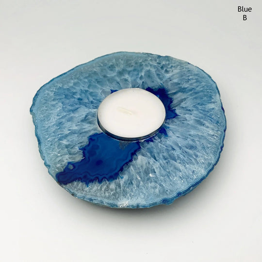Agate Candle Holder - Rocks and Gems Canada