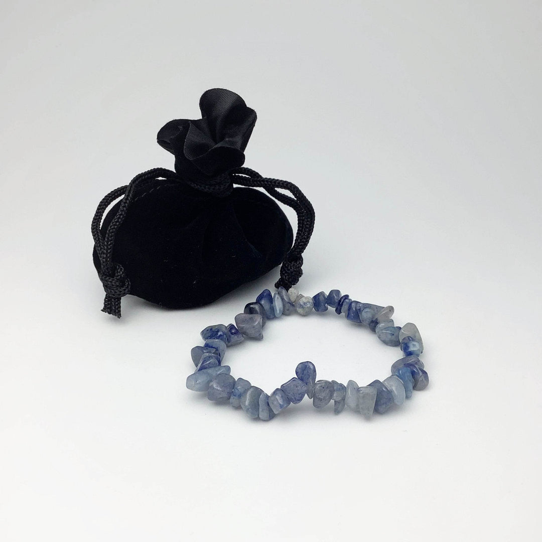Blue Aventurine Chip Beaded Bracelet - Rocks and Gems Canada
