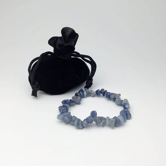 Blue Aventurine Chip Beaded Bracelet - Rocks and Gems Canada