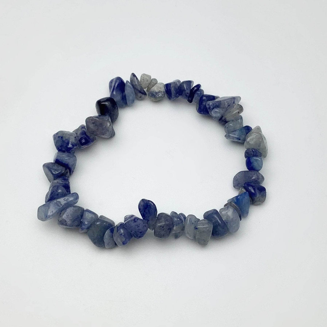 Blue Aventurine Chip Beaded Bracelet - Rocks and Gems Canada
