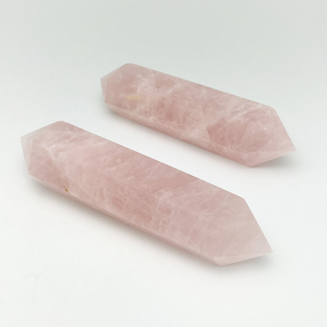 Rose Quartz Double Terminated Point - Rocks and Gems Canada