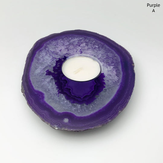 Agate Candle Holder - Rocks and Gems Canada
