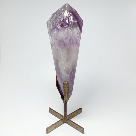 Polished Amethyst Scepter with Display Stand - Rocks and Gems Canada