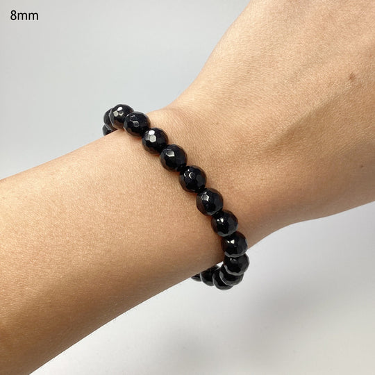 Black Onyx Faceted Beaded Bracelet - Rocks and Gems Canada