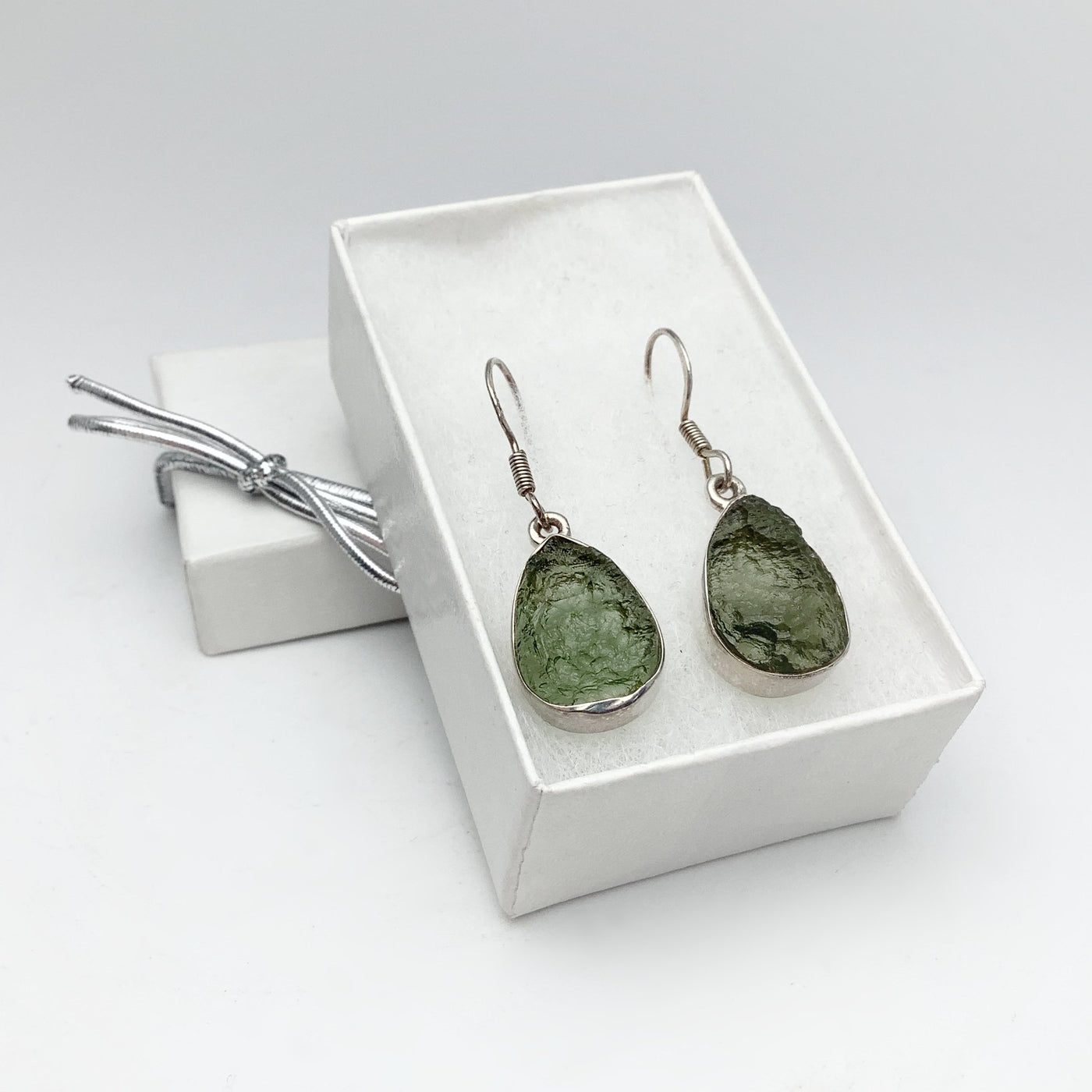 Moldavite Dangle Earrings