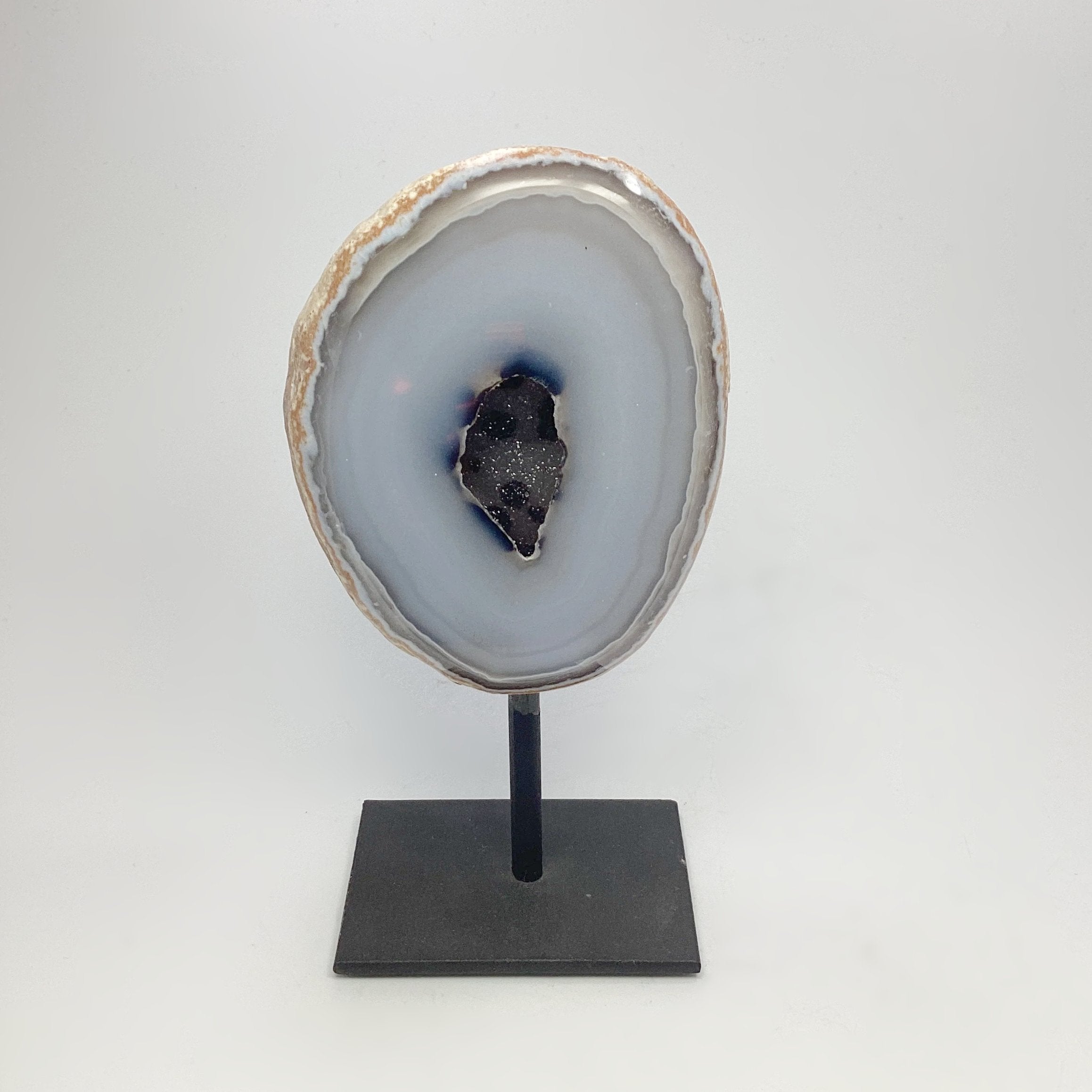 Natural Agate Geode on Stand - Rocks and Gems Canada