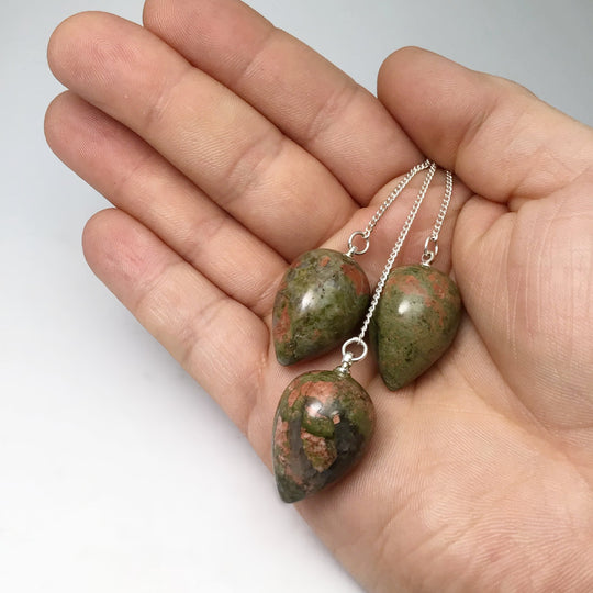 Unakite Teardrop Pendulum - Rocks and Gems Canada