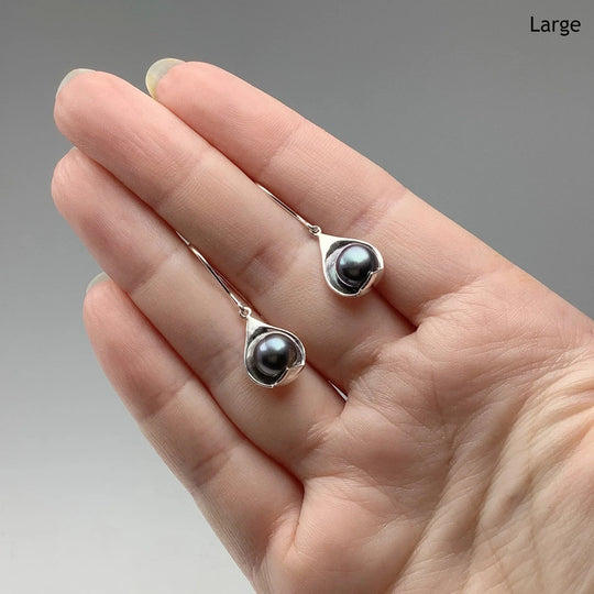 Tahitian Pearl Dangle Earrings - Rocks and Gems Canada