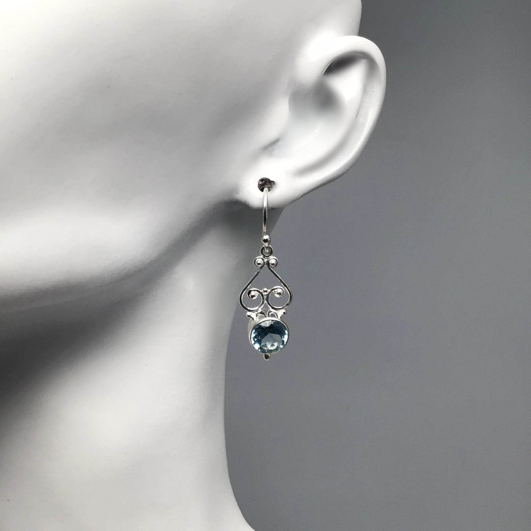 Blue Topaz Dangle Earrings – Rocks and Gems Canada