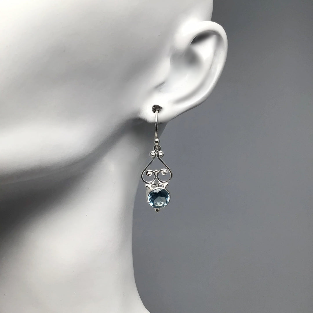 Blue Topaz Dangle Earrings - Rocks and Gems Canada