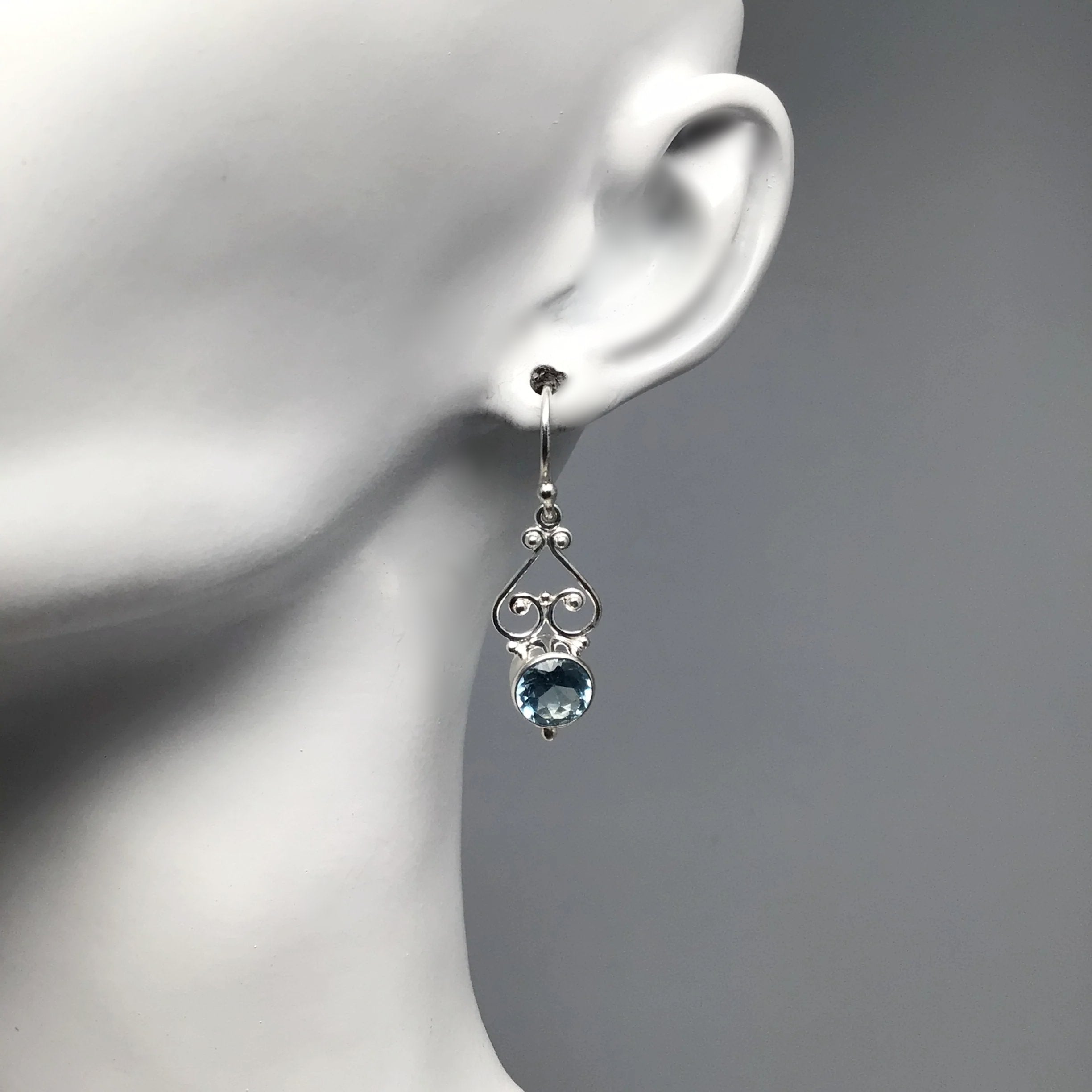 Blue Topaz Dangle Earrings - Rocks and Gems Canada